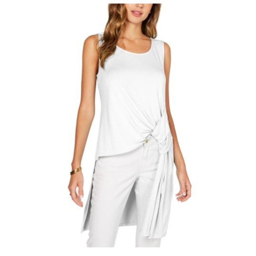 Alfani Women's Sleeveless Hi-Extreme Lo Top- Large